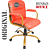 Cadeira Original Eames Diretor Dourada Anti Risco Linha Capa em Madeira Escura - Vermelho - Imagem 4