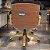 Cadeira Original Eames Diretor Dourada Anti Risco Linha Capa em Madeira Escura - Preto - Imagem 4