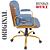 Cadeira Original Eames Diretor Dourada Anti Risco Linha Capa em Madeira Escura - Azul Bebê - Imagem 6