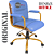 Cadeira Original Eames Diretor Dourada Anti Risco Linha Capa em Madeira Escura - Azul Bebê - Imagem 4