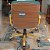 Cadeira Original Eames Diretor Dourada Anti Risco Linha Capa em Madeira Escura - Azul Bebê - Imagem 3