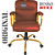 Cadeira Original Eames Diretor Dourada Anti Risco Linha Capa em Madeira Escura - Caramelo - Imagem 5