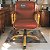 Cadeira Original Eames Diretor Dourada Anti Risco Linha Capa em Madeira Escura - Caramelo - Imagem 2