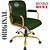 Cadeira Original Eames Diretor Dourada Anti Risco Linha Capa em Madeira Escura - Verde Escuro - Imagem 4
