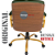 Cadeira Original Eames Diretor Dourada Anti Risco Linha Capa em Madeira Escura - Verde Escuro - Imagem 7