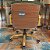 Cadeira Original Eames Diretor Dourada Anti Risco Linha Capa em Madeira Escura - Verde Escuro - Imagem 3