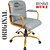 Cadeira Original Eames Diretor Dourada Anti Risco Linha Capa em Madeira Escura - Cinza Claro - Imagem 4