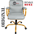 Cadeira Original Eames Diretor Dourada Anti Risco Linha Capa em Madeira Escura - Cinza Claro - Imagem 5