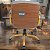 Cadeira Original Eames Diretor Dourada Anti Risco Linha Capa em Madeira Escura - Cinza Claro - Imagem 3