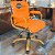 Cadeira Original Eames Diretor Dourada Anti Risco Linha Capa em Madeira Escura - Laranja - Imagem 1