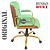 Cadeira Original Eames Diretor Dourada Anti Risco Linha Capa em Madeira Escura - Verde Limão - Imagem 5