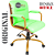 Cadeira Original Eames Diretor Dourada Anti Risco Linha Capa em Madeira Escura - Verde Limão - Imagem 7