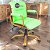 Cadeira Original Eames Diretor Dourada Anti Risco Linha Capa em Madeira Escura - Verde Limão - Imagem 3