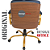 Cadeira Original Eames Diretor Dourada Anti Risco Linha Capa em Madeira Escura - Azul Marinho - Imagem 7