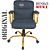 Cadeira Original Eames Diretor Dourada Anti Risco Linha Capa em Madeira Escura - Azul Marinho - Imagem 5
