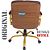 Cadeira Original Eames Diretor Dourada Anti Risco Linha Capa em Madeira Escura - Marrom - Imagem 7