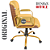 Cadeira Original Eames Diretor Dourada Anti Risco Linha Capa em Madeira Escura - Amarelo Mostarda - Imagem 5