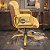 Cadeira Original Eames Diretor Dourada Anti Risco Linha Capa em Madeira Escura - Amarelo Mostarda - Imagem 2