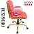 Cadeira Original Eames Diretor Dourada Anti Risco Linha Capa em Madeira Escura - Rosa Pink - Imagem 6