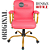 Cadeira Original Eames Diretor Dourada Anti Risco Linha Capa em Madeira Escura - Rosa Pink - Imagem 5