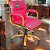Cadeira Original Eames Diretor Dourada Anti Risco Linha Capa em Madeira Escura - Rosa Pink - Imagem 1