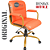 Cadeira Original Eames Diretor Dourada Anti Risco Linha Capa em Madeira Escura - Vermelho Telha - Imagem 4