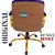 Cadeira Original Eames Diretor Dourada Anti Risco Linha Capa em Madeira Escura - Roxo - Imagem 7