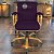 Cadeira Original Eames Diretor Dourada Anti Risco Linha Capa em Madeira Escura - Roxo - Imagem 2