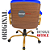 Cadeira Original Eames Diretor Dourada Anti Risco Linha Capa em Madeira Escura - Azul Royal - Imagem 7