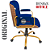 Cadeira Original Eames Diretor Dourada Anti Risco Linha Capa em Madeira Escura - Azul Royal - Imagem 6