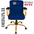 Cadeira Original Eames Diretor Dourada Anti Risco Linha Capa em Madeira Escura - Azul Royal - Imagem 5