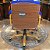 Cadeira Original Eames Diretor Dourada Anti Risco Linha Capa em Madeira Escura - Azul Royal - Imagem 2