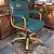 Cadeira Original Eames Diretor Dourada Anti Risco Linha Capa em Madeira Escura - Verde - Imagem 1