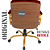 Cadeira Original Eames Diretor Dourada Anti Risco Linha Capa em Madeira Escura - Vermelho Vinho - Imagem 11