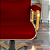 Cadeira Original Eames Diretor Dourada Anti Risco Linha Capa em Madeira Escura - Vermelho Vinho - Imagem 5