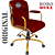 Cadeira Original Eames Diretor Dourada Anti Risco Linha Capa em Madeira Escura - Vermelho Vinho - Imagem 8