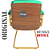 Cadeira Original Eames Interlocutor Dourada Anti Risco Linha Capa em Madeira Escura - Verde Água - Imagem 6