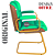 Cadeira Original Eames Interlocutor Dourada Anti Risco Linha Capa em Madeira Escura - Verde Água - Imagem 5