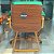 Cadeira Original Eames Interlocutor Dourada Anti Risco Linha Capa em Madeira Escura - Verde Água - Imagem 2