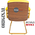 Cadeira Original Eames Interlocutor Dourada Anti Risco Linha Capa em Madeira Escura - Amarelo - Imagem 7