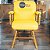 Cadeira Original Eames Interlocutor Dourada Anti Risco Linha Capa em Madeira Escura - Amarelo - Imagem 2