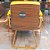 Cadeira Original Eames Interlocutor Dourada Anti Risco Linha Capa em Madeira Escura - Amarelo - Imagem 3