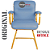 Cadeira Original Eames Interlocutor Dourada Anti Risco Linha Capa em Madeira Escura - Azul Bebê - Imagem 9