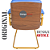 Cadeira Original Eames Interlocutor Dourada Anti Risco Linha Capa em Madeira Escura - Azul Bebê - Imagem 11