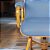 Cadeira Original Eames Interlocutor Dourada Anti Risco Linha Capa em Madeira Escura - Azul Bebê - Imagem 5