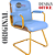 Cadeira Original Eames Interlocutor Dourada Anti Risco Linha Capa em Madeira Escura - Azul Bebê - Imagem 8