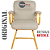 Cadeira Original Eames Interlocutor Dourada Anti Risco Linha Capa em Madeira Escura - Bege - Imagem 10