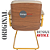 Cadeira Original Eames Interlocutor Dourada Anti Risco Linha Capa em Madeira Escura - Bege - Imagem 11