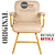 Cadeira Original Eames Interlocutor Dourada Anti Risco Linha Capa em Madeira Escura - Bege - Imagem 7