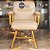 Cadeira Original Eames Interlocutor Dourada Anti Risco Linha Capa em Madeira Escura - Bege - Imagem 1